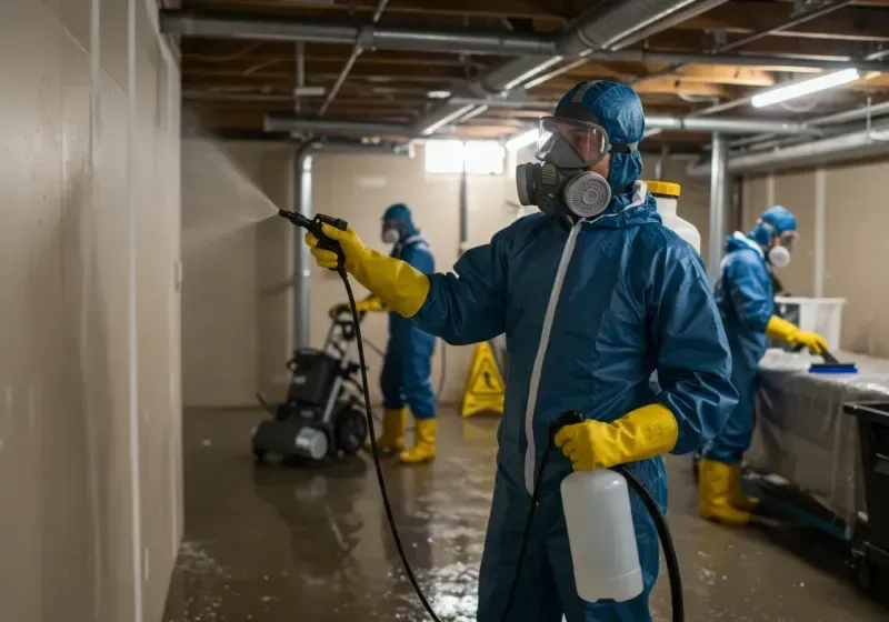 Basement Sanitization and Antimicrobial Treatment process in Thayer, MO