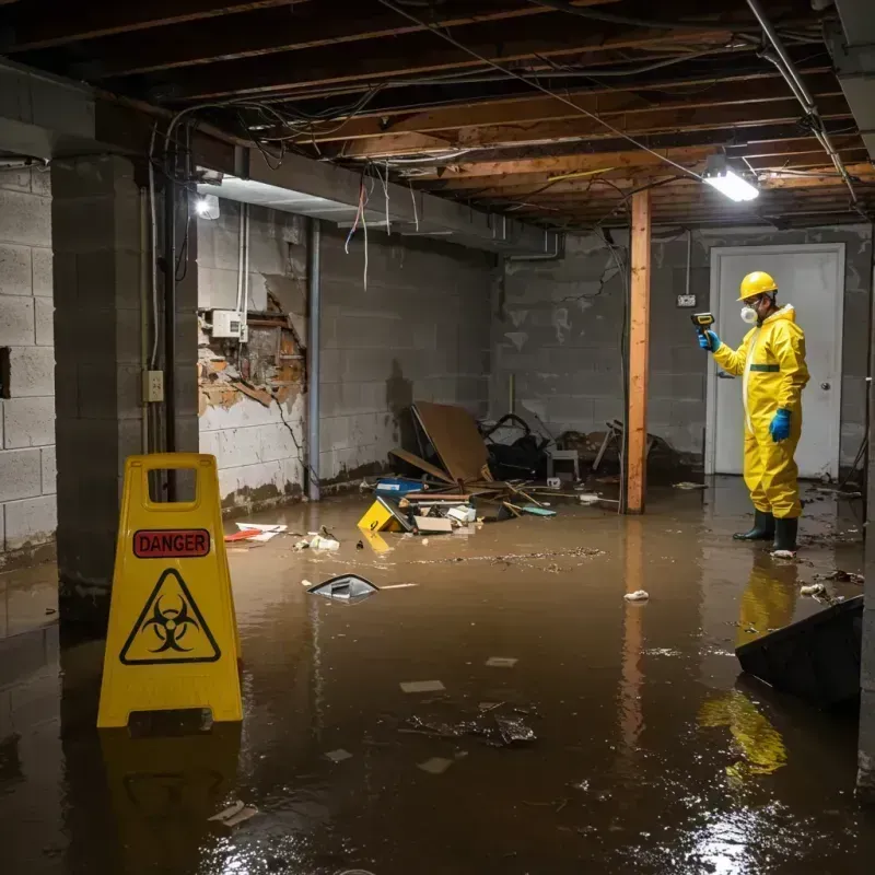 Flooded Basement Electrical Hazard in Thayer, MO Property